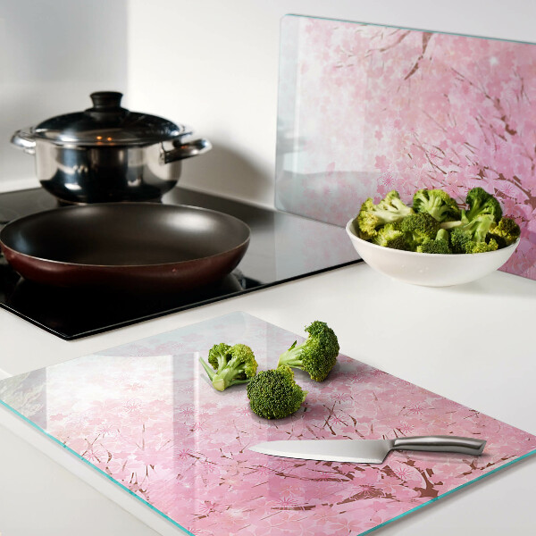 Glas schneidebrett Kirschblütenmotive