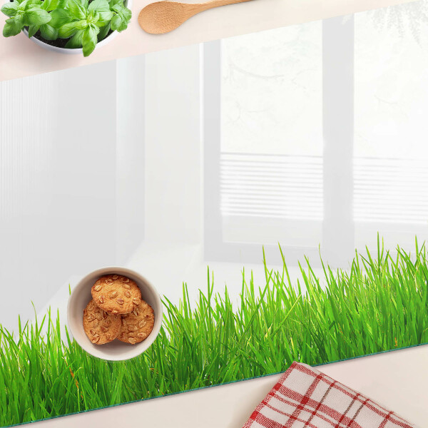 Glas-Schneidebrett mit Motiv grünes Gras