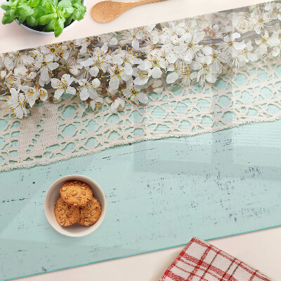 Schneidebrett Blumenmuster mit Spitze