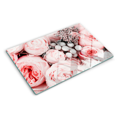 Schneidebrett Rosen in Rosatönen