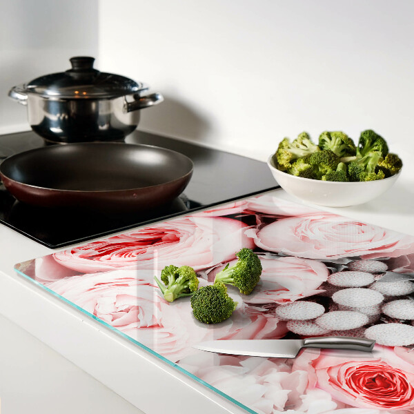 Schneidebrett Rosen in Rosatönen