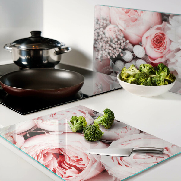 Schneidebrett Rosen in Rosatönen