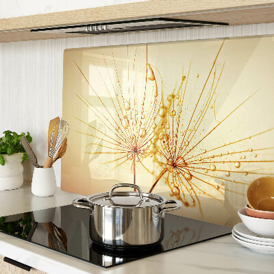 Schneidebrett glas Blumen mit Wassertropfen