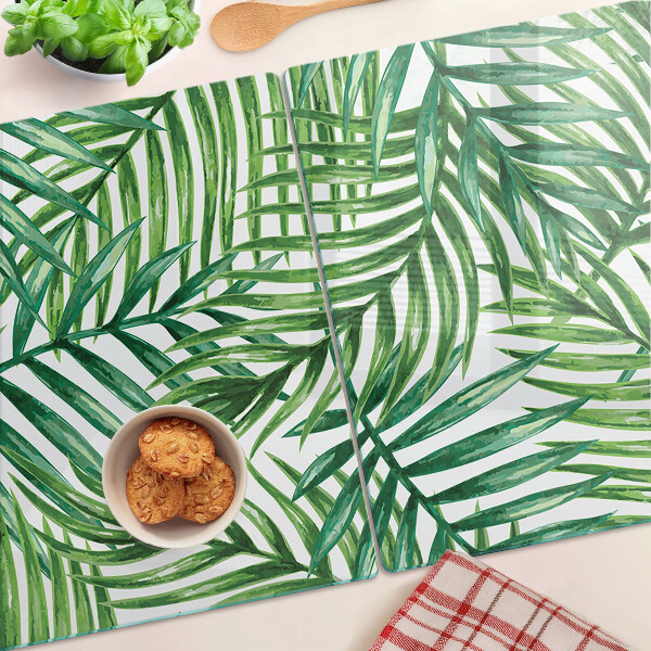 Schneidebrett Palmenblätter in Grüntönen