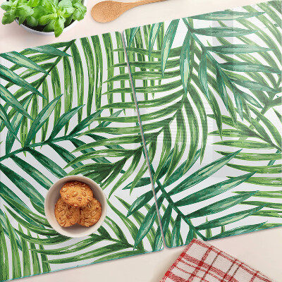 Schneidebrett Palmenblätter in Grüntönen