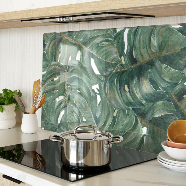 Schneidebrett glas Monstera-Blätter