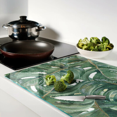 Schneidebrett glas Monstera-Blätter