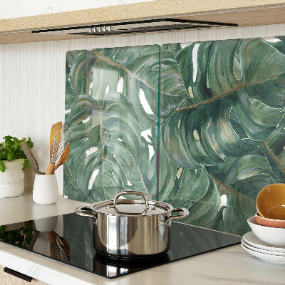 Schneidebrett glas Monstera-Blätter