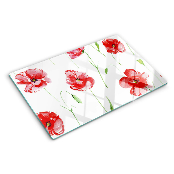 Schneidebrett Mohnblumenmuster mit Blumen