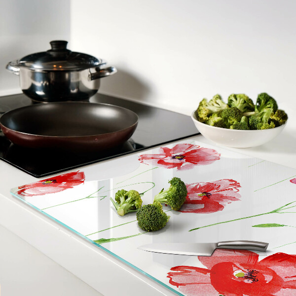 Schneidebrett Mohnblumenmuster mit Blumen