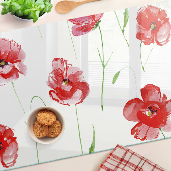 Schneidebrett Mohnblumenmuster mit Blumen