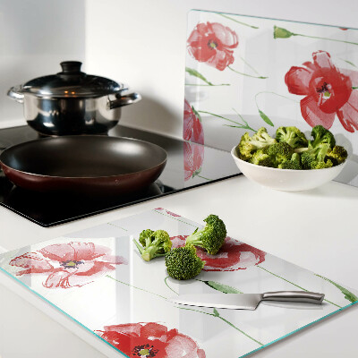 Schneidebrett Mohnblumenmuster mit Blumen