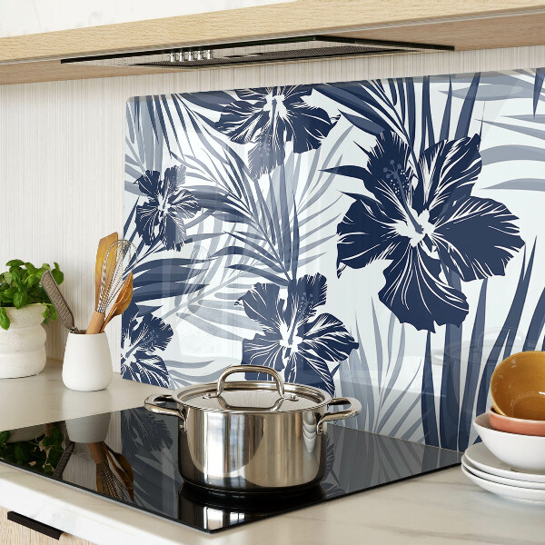 Schneidebrett glas Tropisches Blumenmotiv