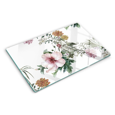 Schneidebrett Blumenmuster mit Hibiskus