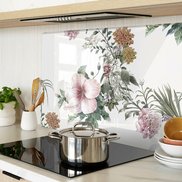 Schneidebrett Blumenmuster mit Hibiskus