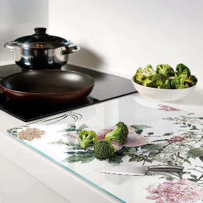 Schneidebrett Blumenmuster mit Hibiskus