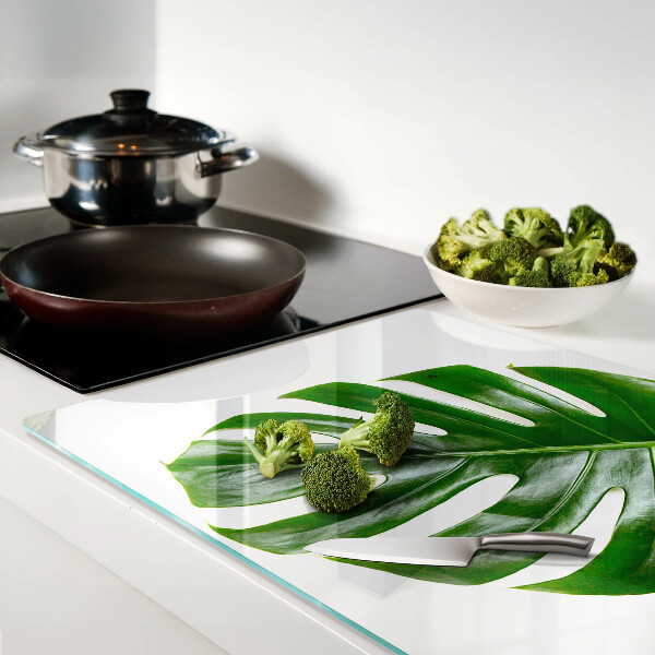 Glas schneidebrett Monstera-Blätter