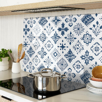 Schneidebrett glas Blumenmotiv im Volksstil