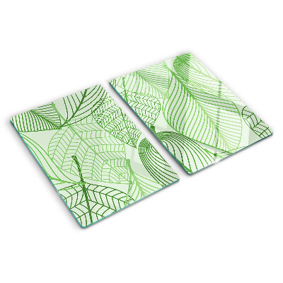 Glas schneidebrett Blätter in Grüntönen