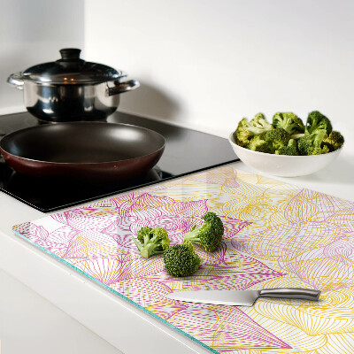 Schneidebrett Blumenmuster in Pastellfarben