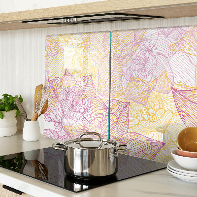 Schneidebrett Blumenmuster in Pastellfarben