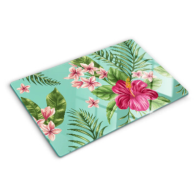 Schneidebrett glas Tropisches Blumenmuster