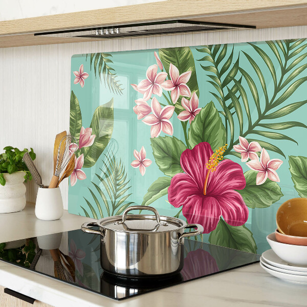 Schneidebrett glas Tropisches Blumenmuster