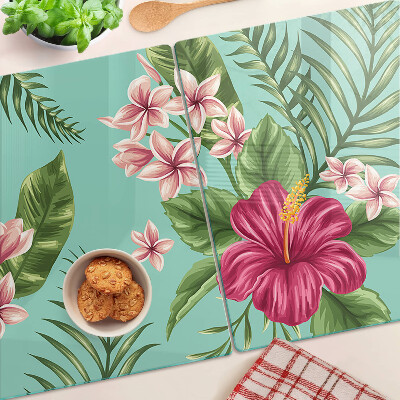 Schneidebrett glas Tropisches Blumenmuster