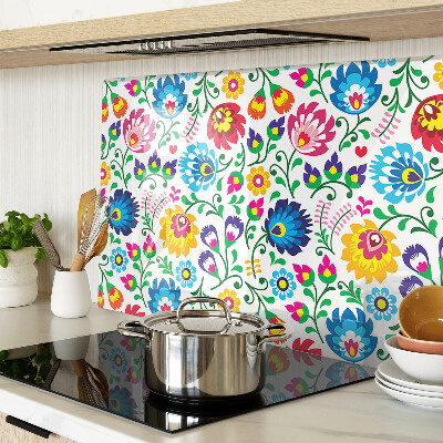 Schneidebrett glas Florales Volksmuster