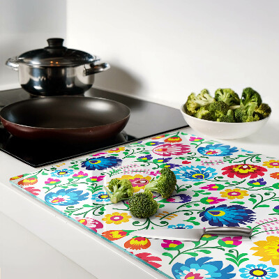 Schneidebrett glas Florales Volksmuster