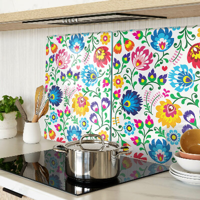 Schneidebrett glas Florales Volksmuster