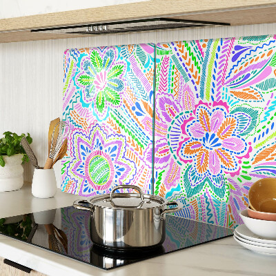 Schneidebrett Blumenmuster im Boho-Stil