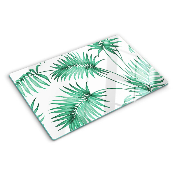 Glas schneidebrett Palmenblätter