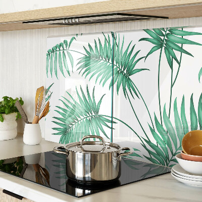 Glas schneidebrett Palmenblätter
