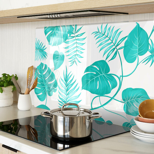 Schneidebrett Tropische Blätter in Grüntönen