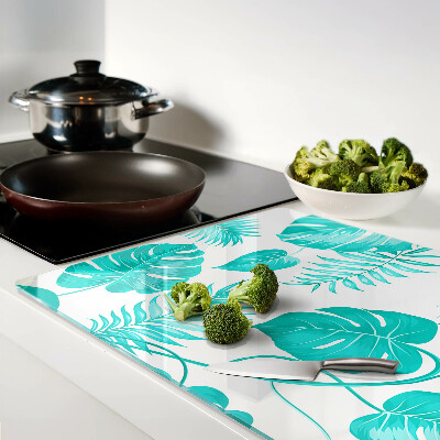 Schneidebrett Tropische Blätter in Grüntönen