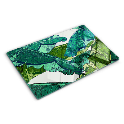 Glas schneidebrett Palmenblätter in Grüntönen