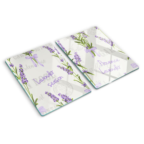 Schneidebrett Lavendel und provenzalische Inschriften