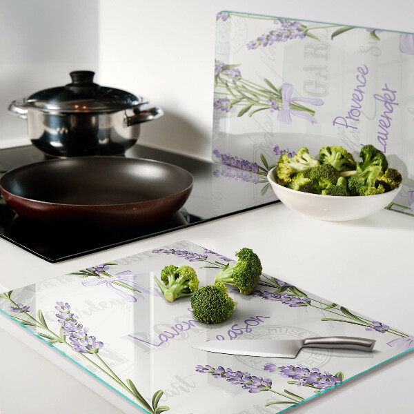 Schneidebrett Lavendel und provenzalische Inschriften