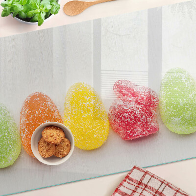 Schneidebrett glas Süßigkeiten in Regenbogenfarben