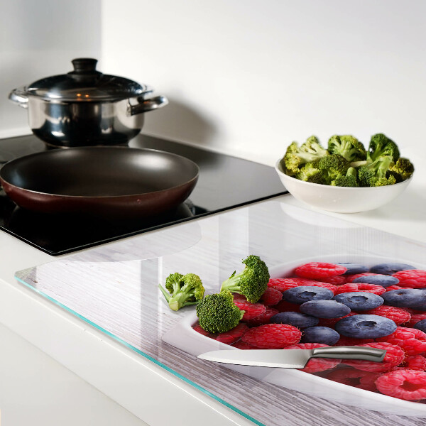 Glas schneidebrett herzförmige Früchte