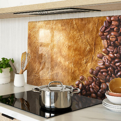 Schneidebrett glas Kaffee- und Ledermuster