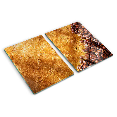 Schneidebrett glas Kaffee- und Ledermuster