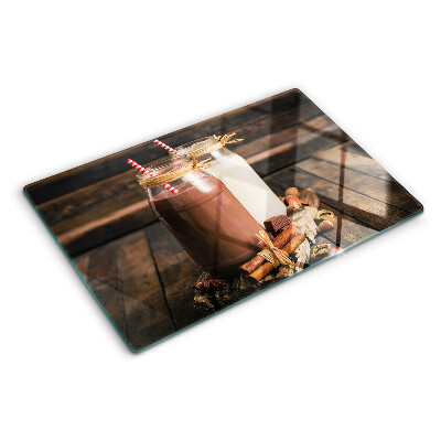 Schneidebrett glas Getränkegläser auf Holzgrund