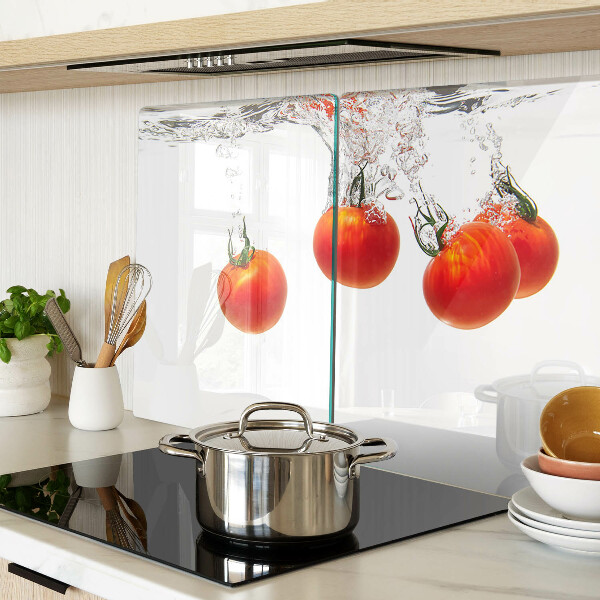 Schneidebrett glas Tomaten in Wasser