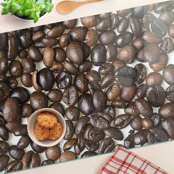 Schneidebrett Kaffeebohnen