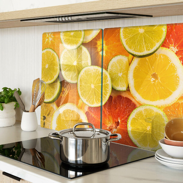 Schneidebrett glas Zitrusfrüchte