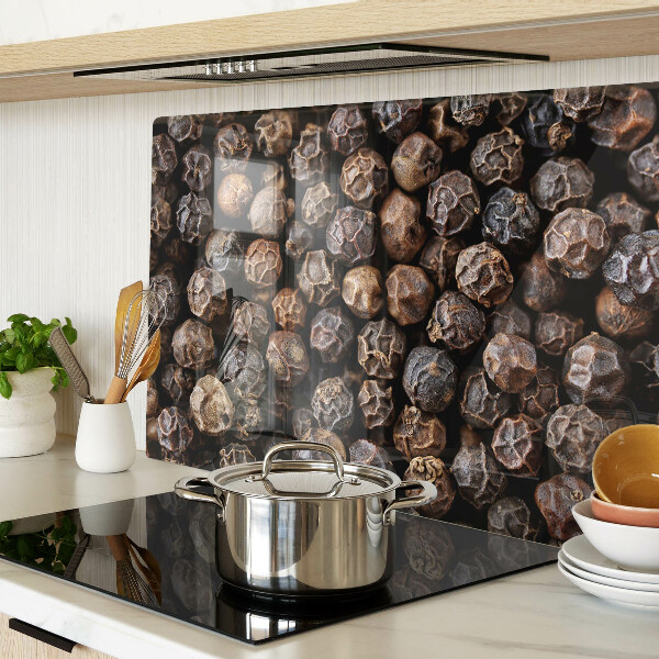 Glas Schneidebrett mit Motiv Pfefferkörner