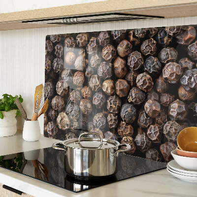 Glas Schneidebrett mit Motiv Pfefferkörner