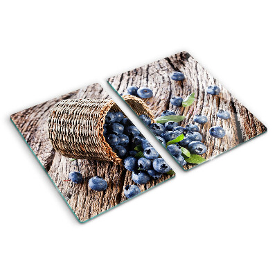 Schneidebrett Glas mit Motiv Beeren im Korb